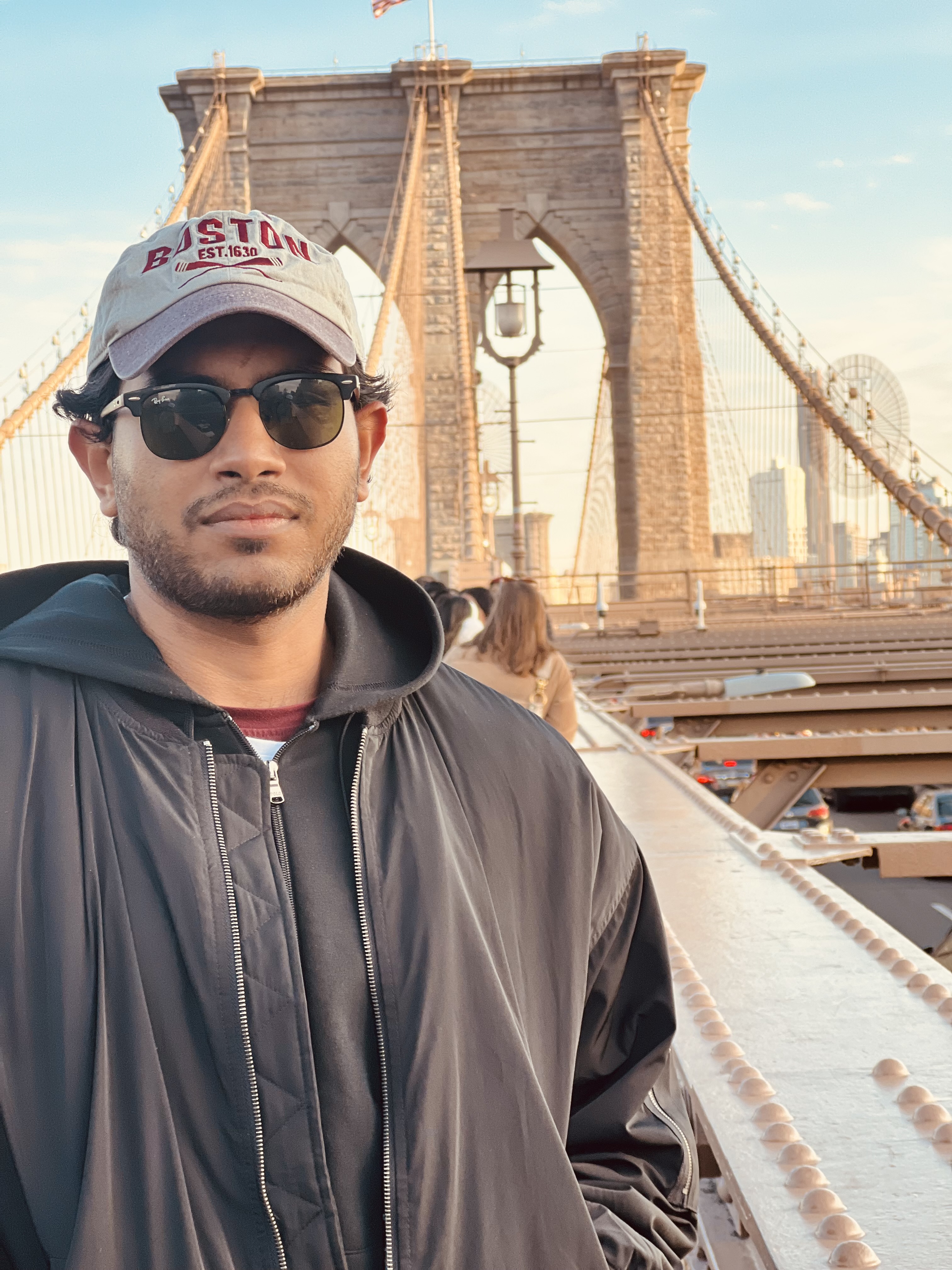 Rabbi at Brooklyn Bridge